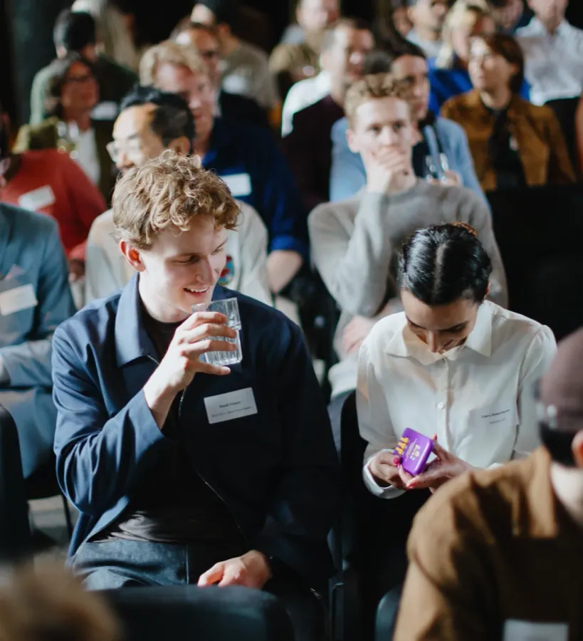 Entrepreneurs connecting at a Global Centers networking event