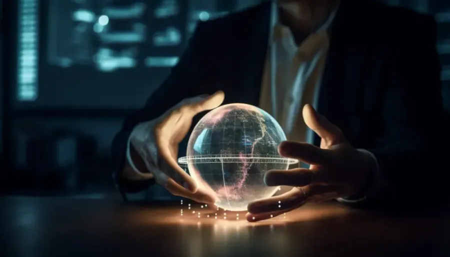Hands over a glowing globe representing global investor access